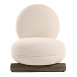 Minto Contemporary Off-White Fabric Accent Chair