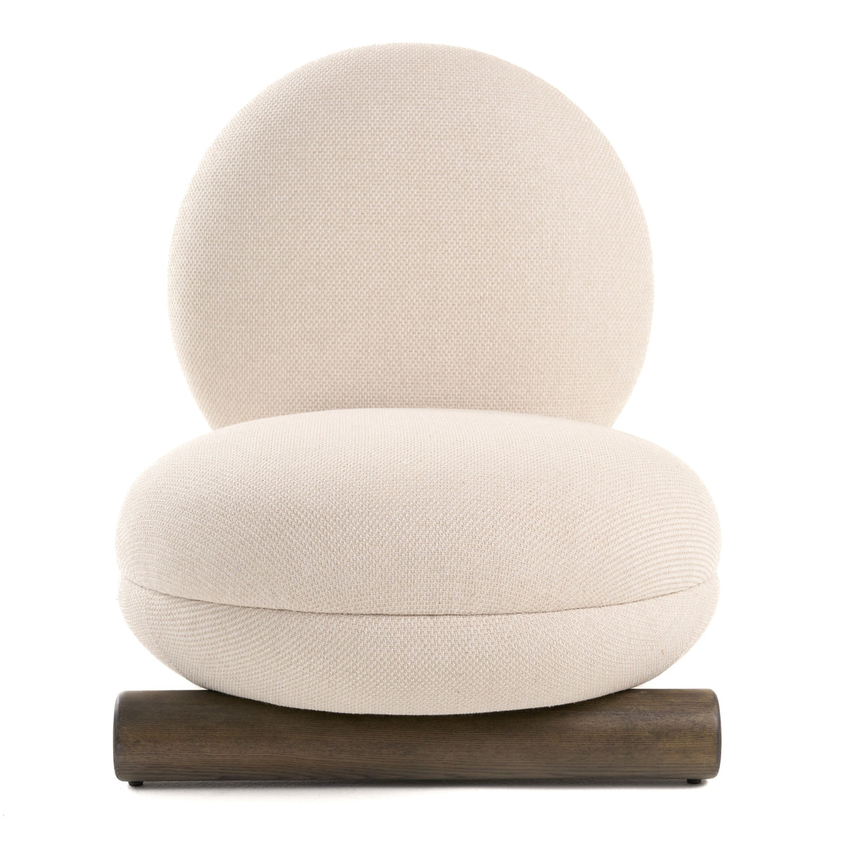 Minto Contemporary Off-White Fabric Accent Chair