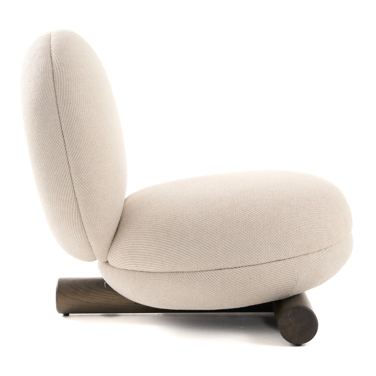 Minto Contemporary Off-White Fabric Accent Chair