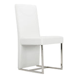 Misha Modern White Leatherette Dining Chair