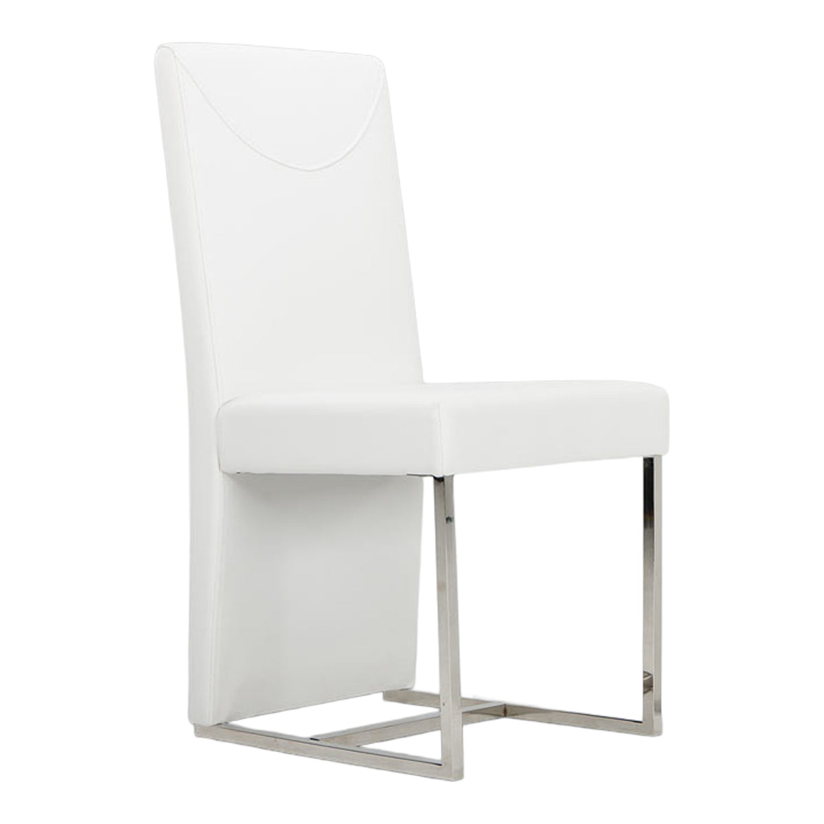 Misha Modern White Leatherette Dining Chair