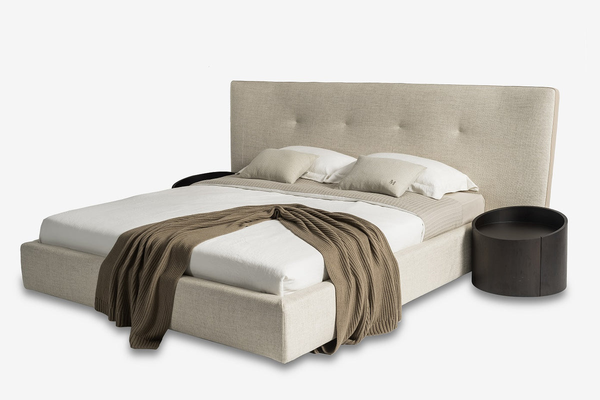 Brittany California King Modern Grey Fabric Bed