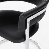Allie Contemporary Black Leatherette Dining Chair