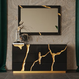Aspen Modern Black and Gold Dresser