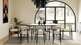 Billy Modern Black Oak & Gold Extendable Dining Table