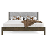 Carolina Modern Grey Fabric + Wenge Bed