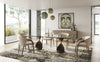 Cleveland Contemporary Glass and Grey Ash Dining Table