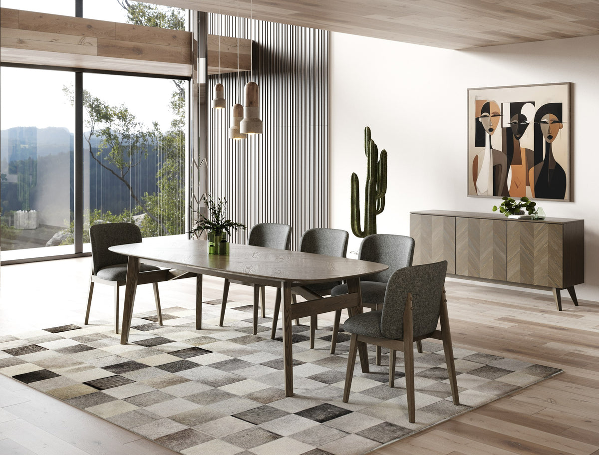 Costello Mid-Century Modern Wenge Dining Table