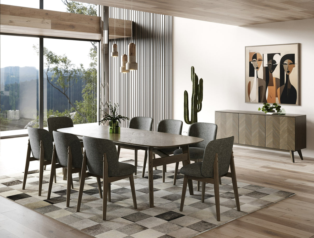 Costello Mid-Century Modern Wenge Dining Table