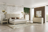 Florence Modern Beige Leatherette + Gold Chest