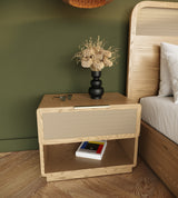 Gavin Modern Natural Ash + Rattan Bedroom Set