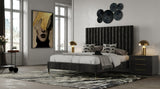 Hemlock Modern Dark Grey Velvet Bed