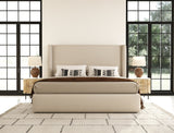 Byrne Modern Beige Fabric Bed