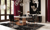 Kingsley Modern Marble and Rosegold Dining Table