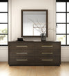Manhattan Contemporary Brown Oak and Gold Dresser