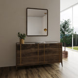 Oakley Mid-Century Dark Brown Mirror