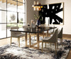 Fairview Modern Grey & Brass Dining Chair