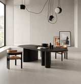 Summit Modern 118" Black Ash Dining Table