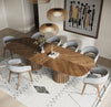 Truman Mid-Century Modern Walnut Extendable Dining Table + 10 Chairs Set