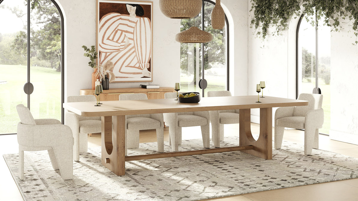 Walz Modern Natural Oak Rectangular Dining Table