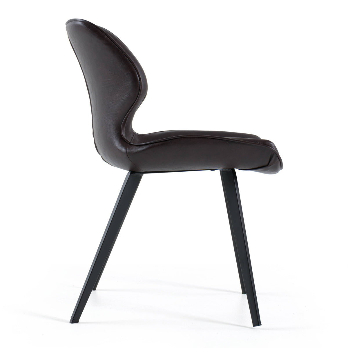 Moira Modern Dark Brown Eco-Leather Dining Chair (Set of 2)
