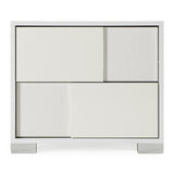 Monza Italian Modern White Nightstand