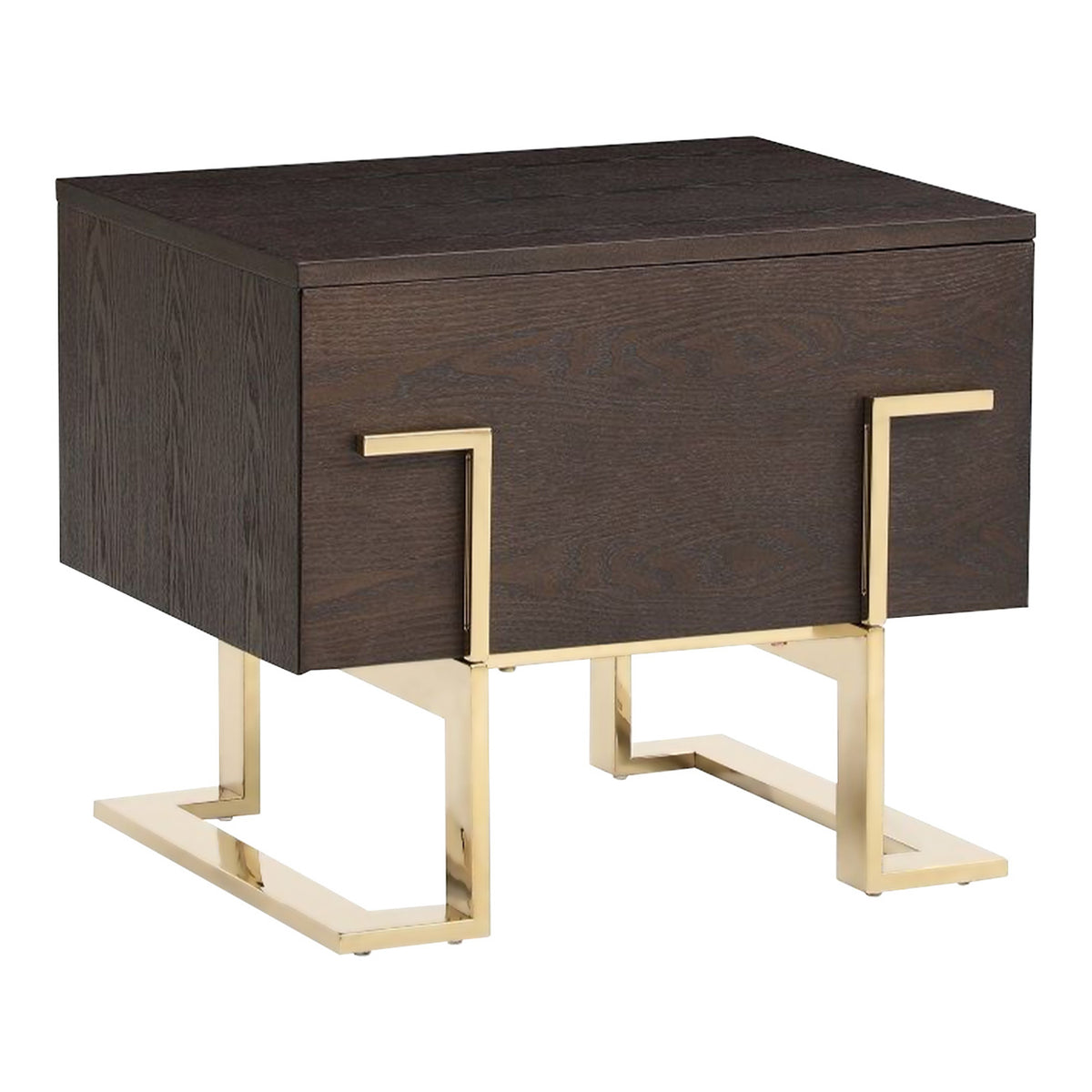 Moontide Glam Beige Velvet and Brushed Brass 4-Piece Bedroom Set