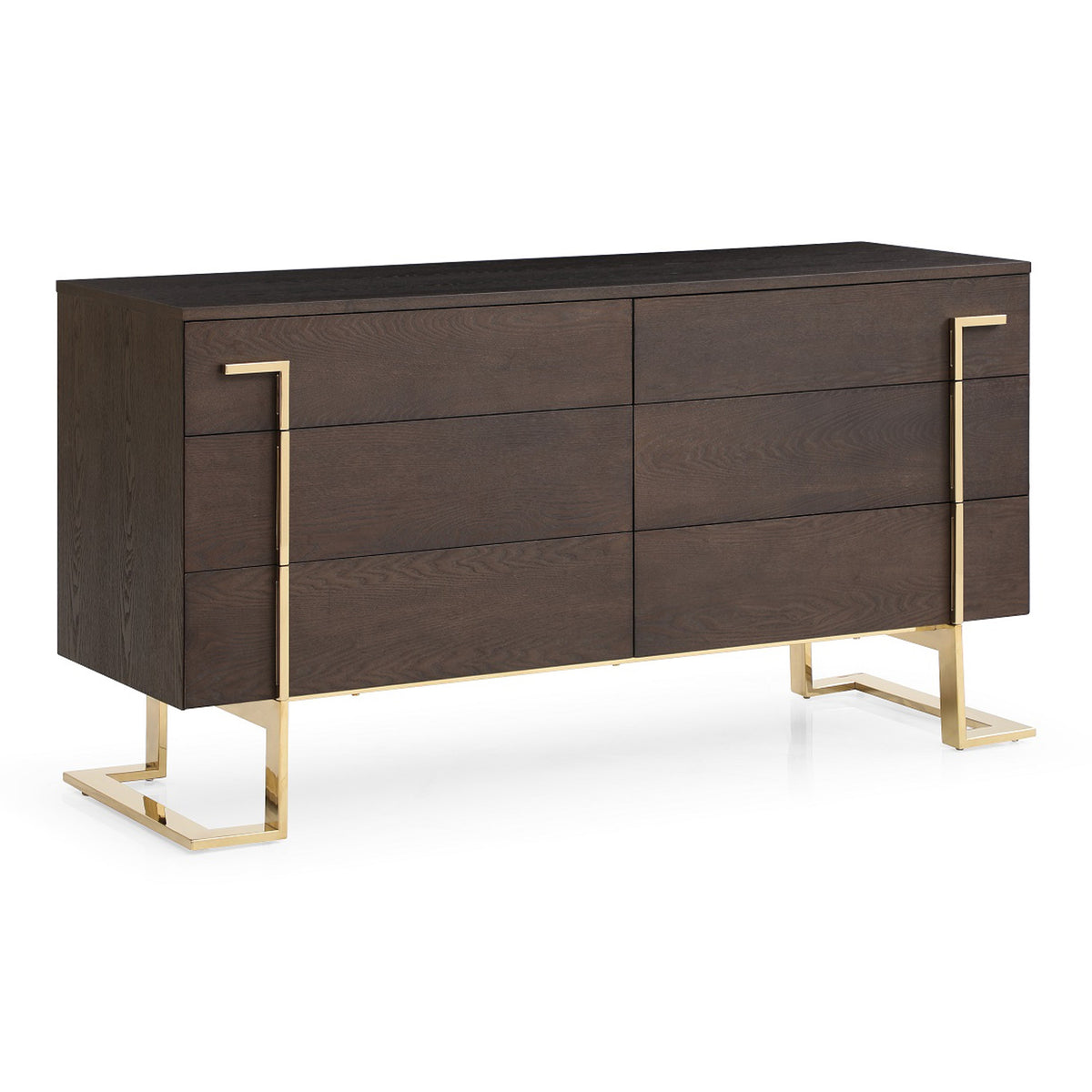 Moontide Glam Beige Velvet and Brushed Brass Bedroom Set