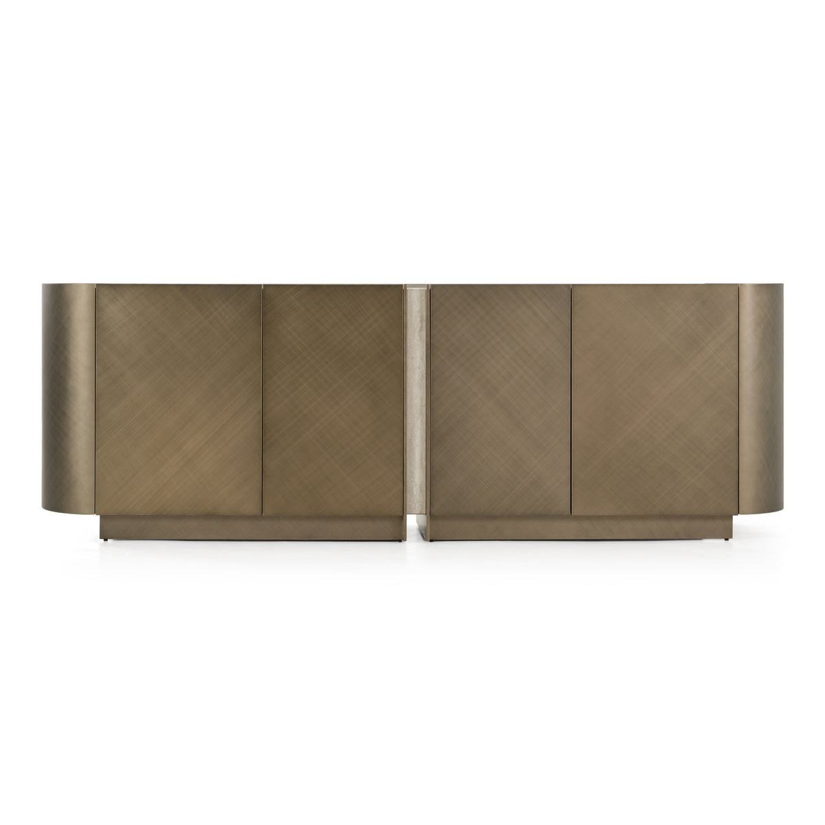 Moorgate Modern Travertine Ceramic + Bronze Buffet