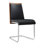 Morgan Modern Black & Walnut Dining Chair (Set of 2)