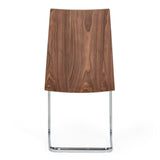 Morgan Modern Black & Walnut Dining Chair (Set of 2)