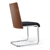 Morgan Modern Black & Walnut Dining Chair (Set of 2)