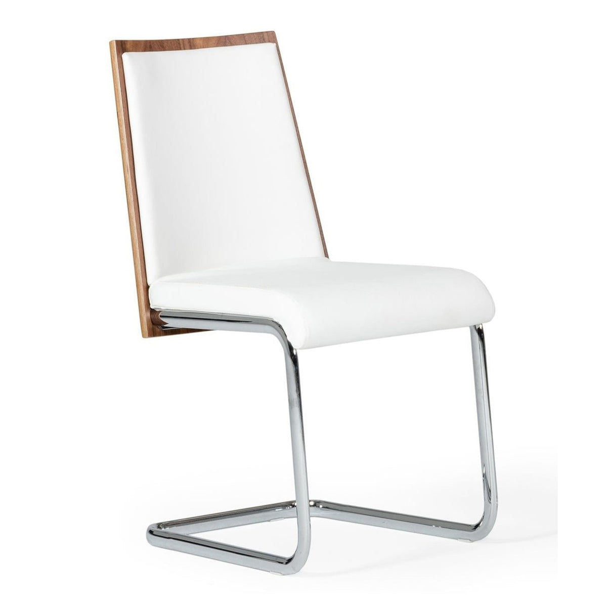 Morgan Modern White & Walnut Dining Chair (Set of 2)