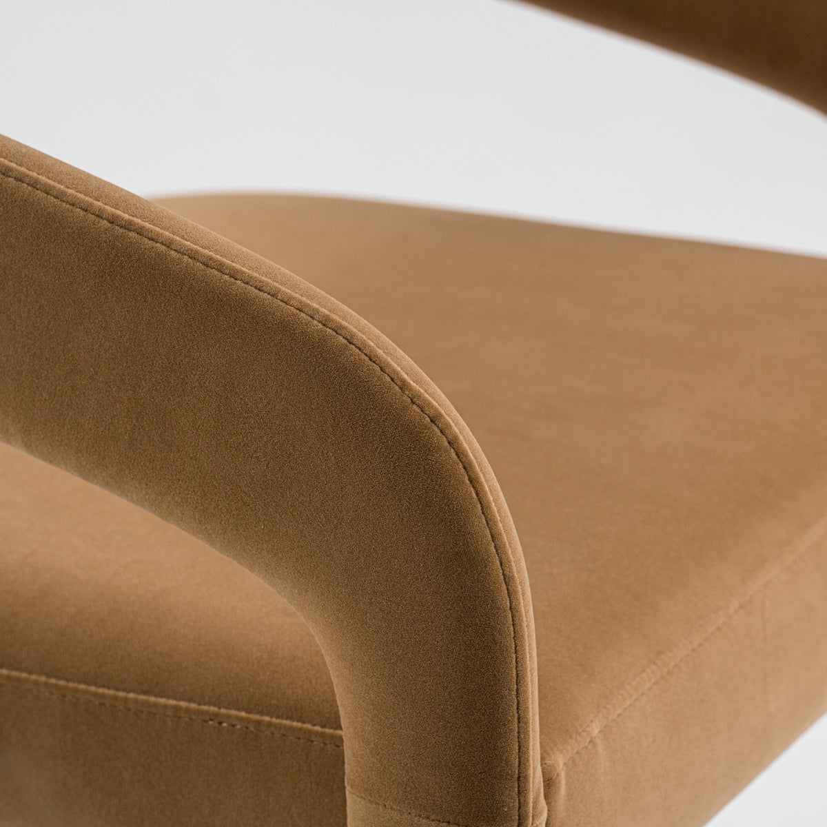 Mundra Modern Tan Fabric Dining Chair