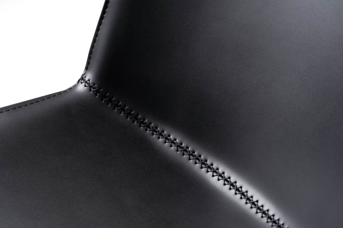 Murray Modern Black Vegan Leather Dining Chair (Set of 2)