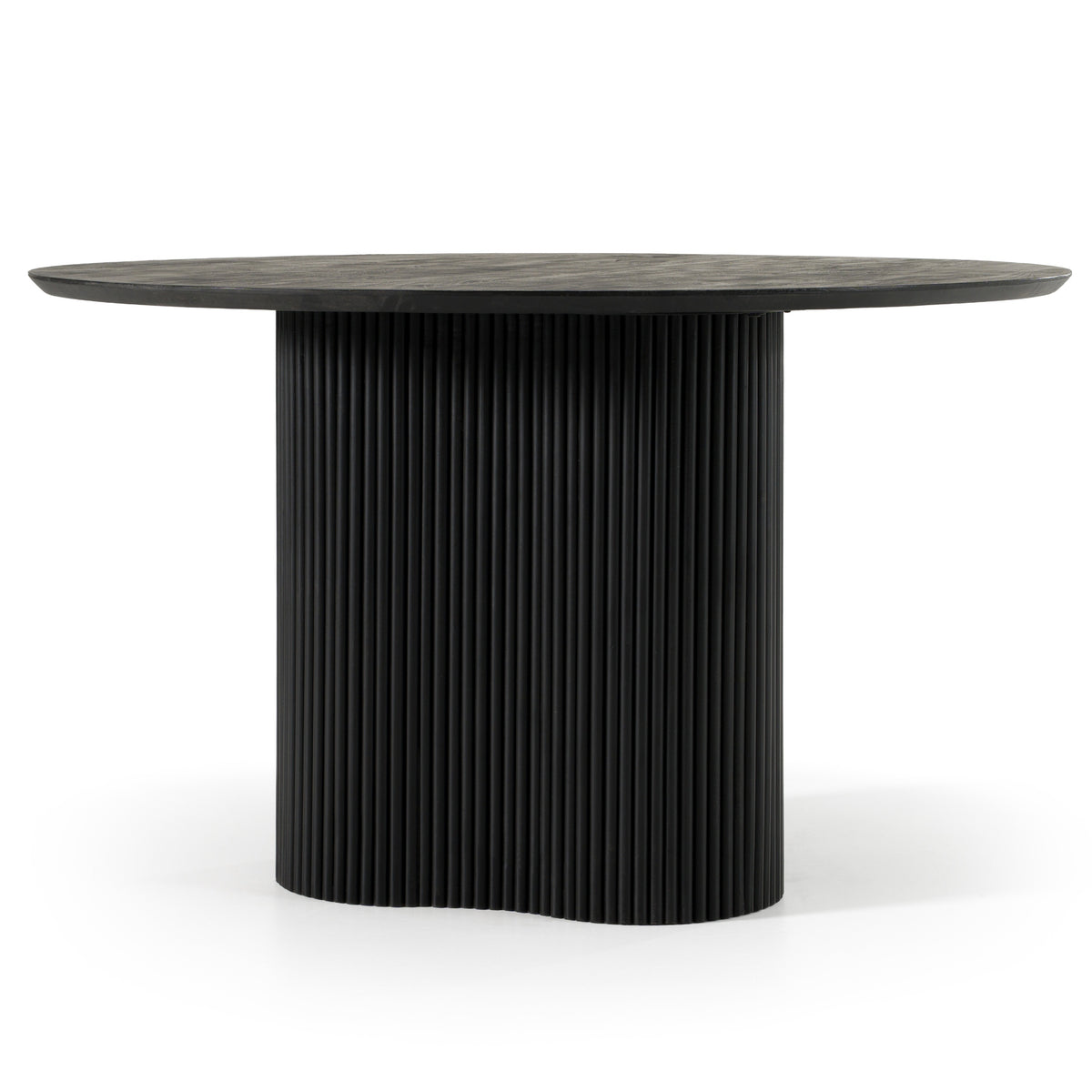 Myra Modern Black Wood Round Dining Table