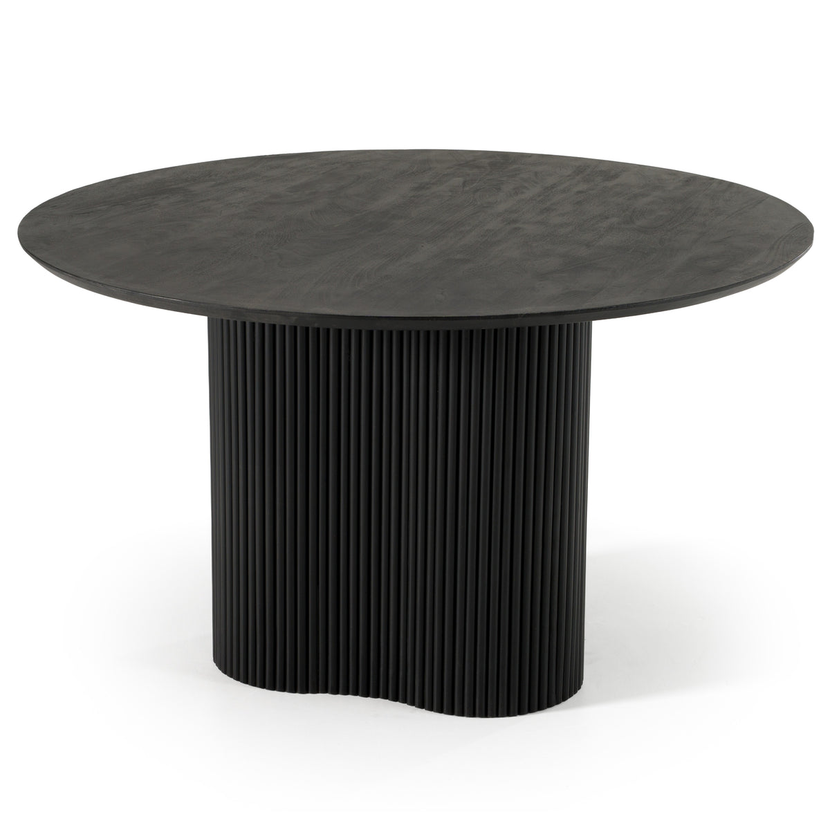 Myra Modern Black Wood Round Dining Table