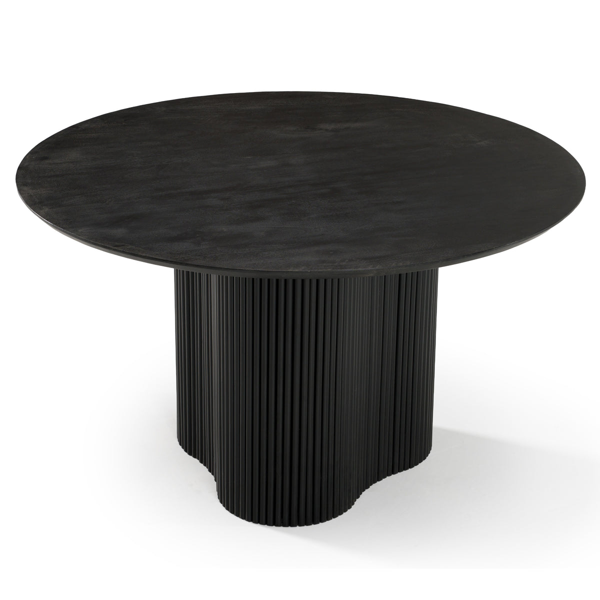 Myra Modern Black Wood Round Dining Table