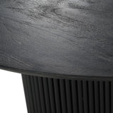 Myra Modern Black Wood Round Dining Table
