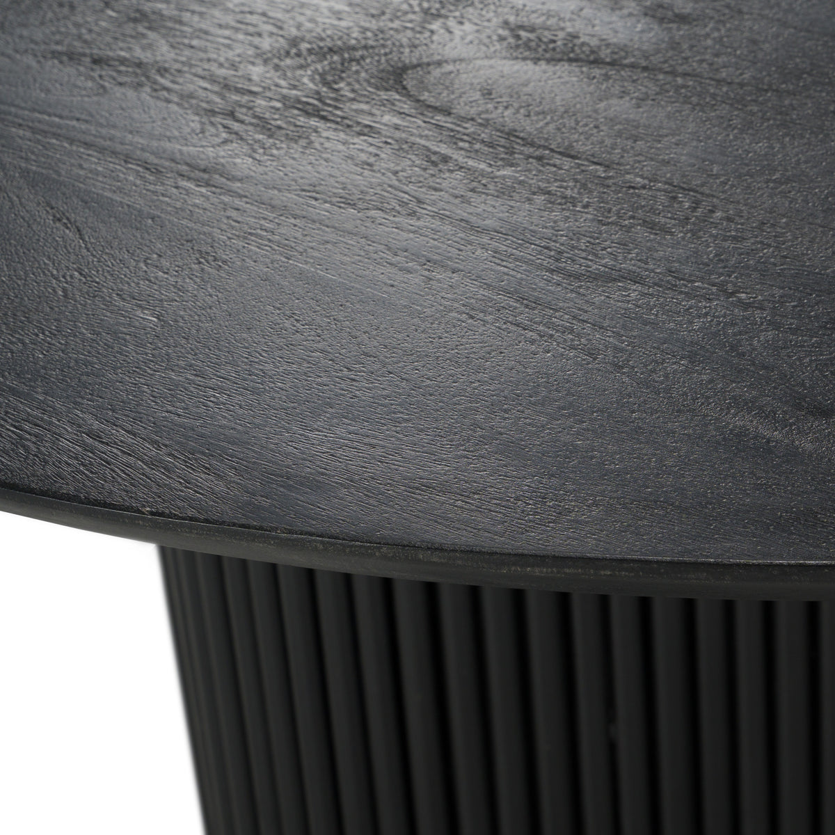 Myra Modern Black Wood Round Dining Table