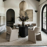 Lasara Modern Beige Fabric Dining Chair