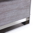 Arlene Modern Grey Elm & Stainless Steel Bedroom Set