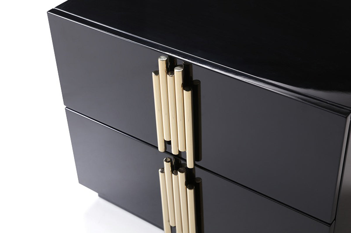Token Modern Black & Gold Bedroom Set