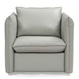 Tamworth Modern Grey Leather Swivel Chair