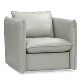Tamworth Modern Grey Leather Swivel Chair