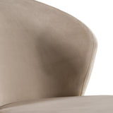Nadia Modern Beige Velvet & Rosegold Dining Chair (Set of 2)
