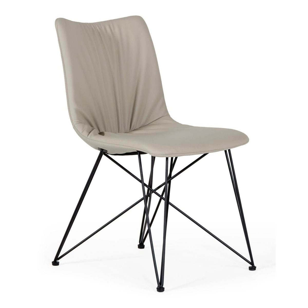 Naomi Modern Grey Leatherette Dining Chair (Set of 2)