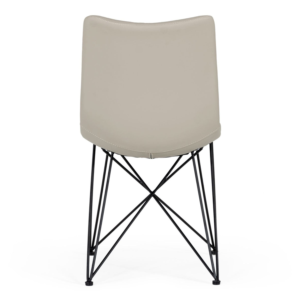 Naomi Modern Grey Leatherette Dining Chair (Set of 2)