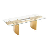 Nassim Glam Glass Extendable Dining Table