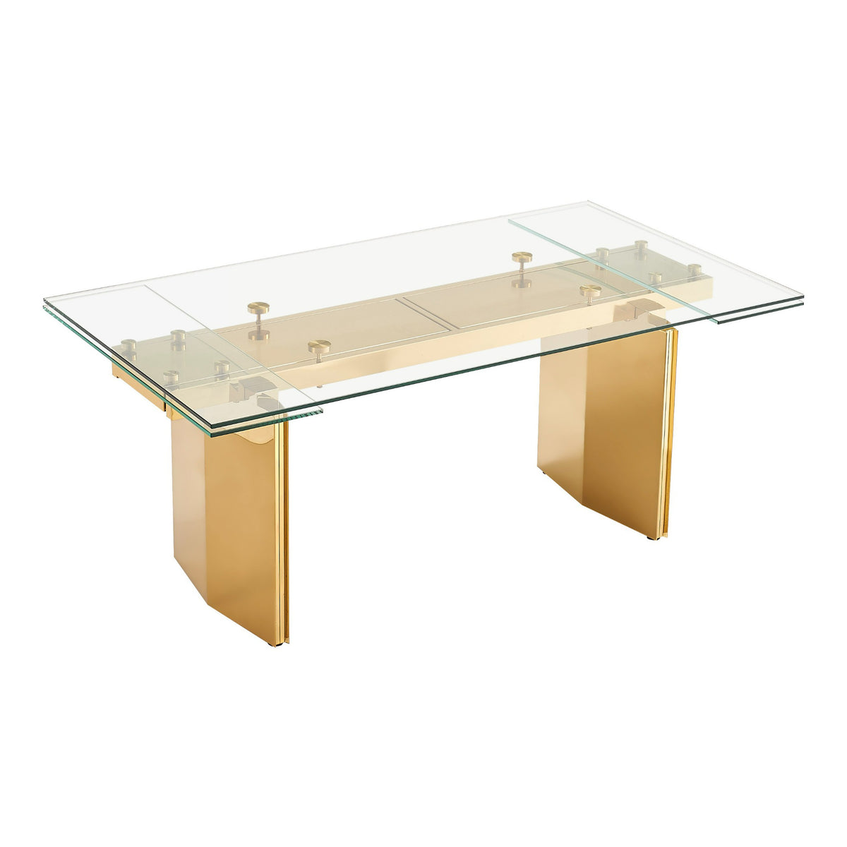 Nassim Glam Glass Extendable Dining Table